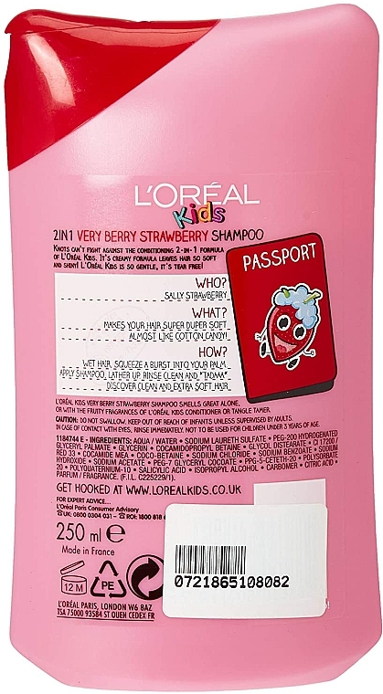 szampon 2w1 dla dzieci loreal truskawka