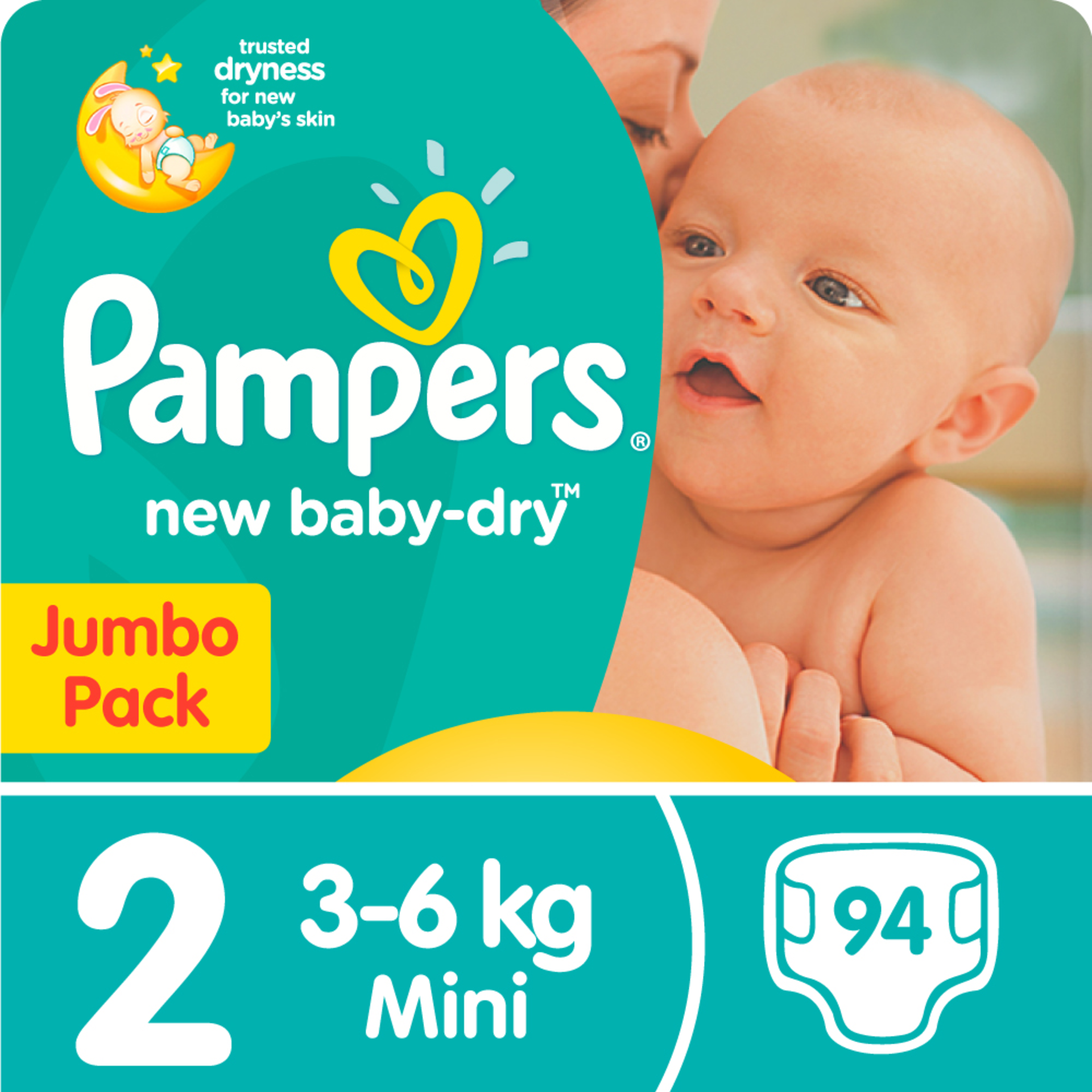 pampers pieluszki 2 new baby dry mini 3-6kg